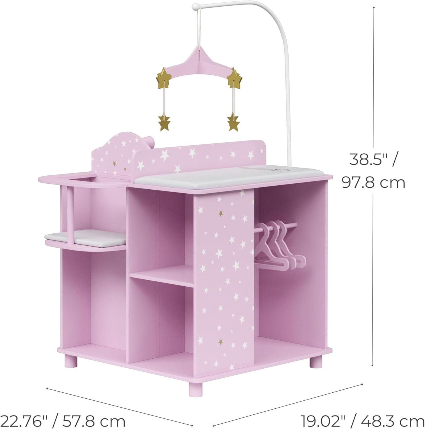 Teamson Kids Olivia's Little World Wooden Doll Changing Station