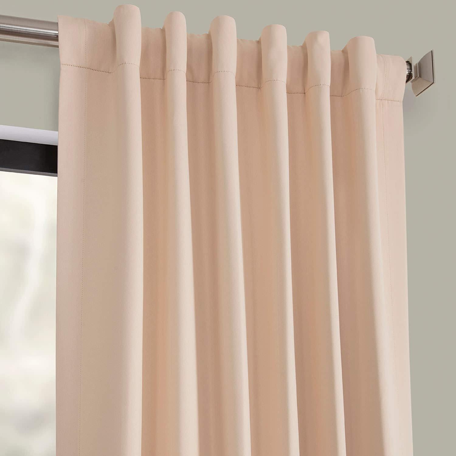 Bellini Peach 108" Blackout Polyester Rod Pocket Curtains