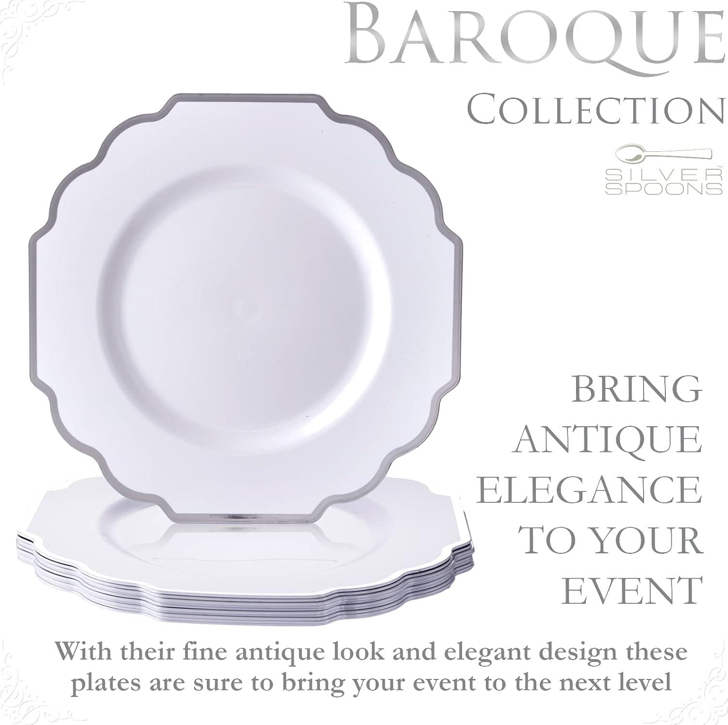 Baroque Disposable Dinner Plate (Set of 10)