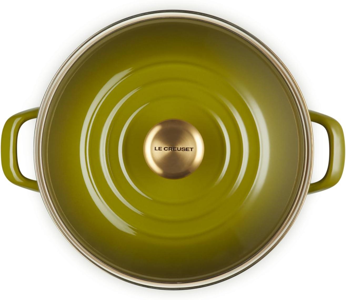 Olive Green Enamel Steel 10 Quart Stockpot