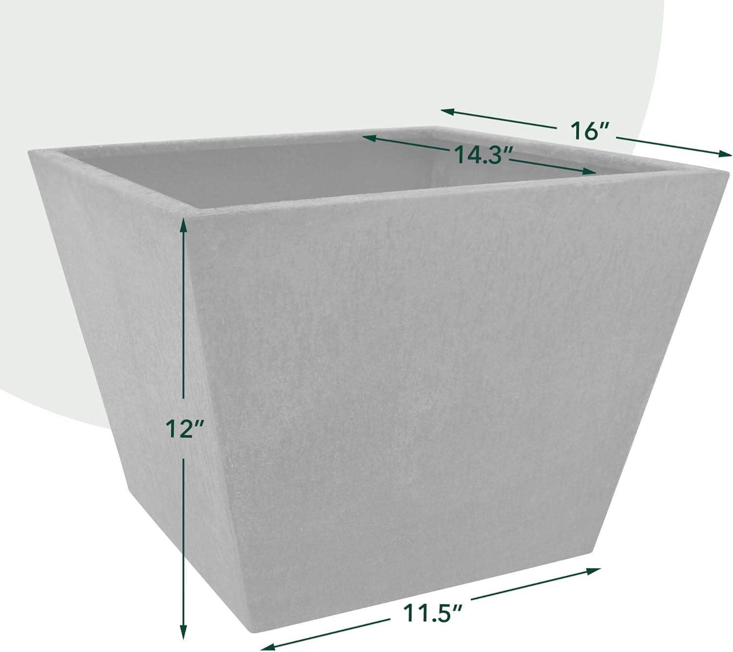 Large Weathered Corten Steel Square Planter