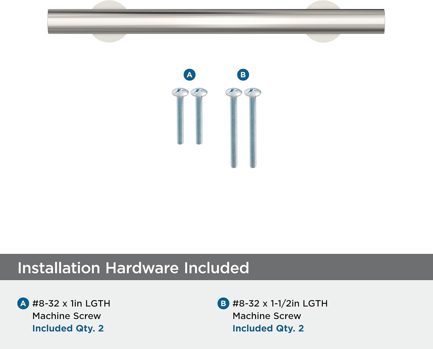 Amerock Radius 3-3/4 inch (96mm) Center-to-Center Polished Nickel Cabinet Pull