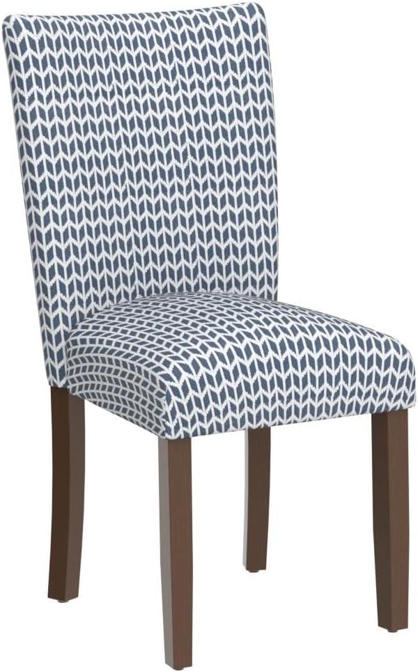 Set of 2 Parson Dining Chair Blue Geometric - HomePop: Cotton Upholstery, Foam Filled, Hardwood Frame