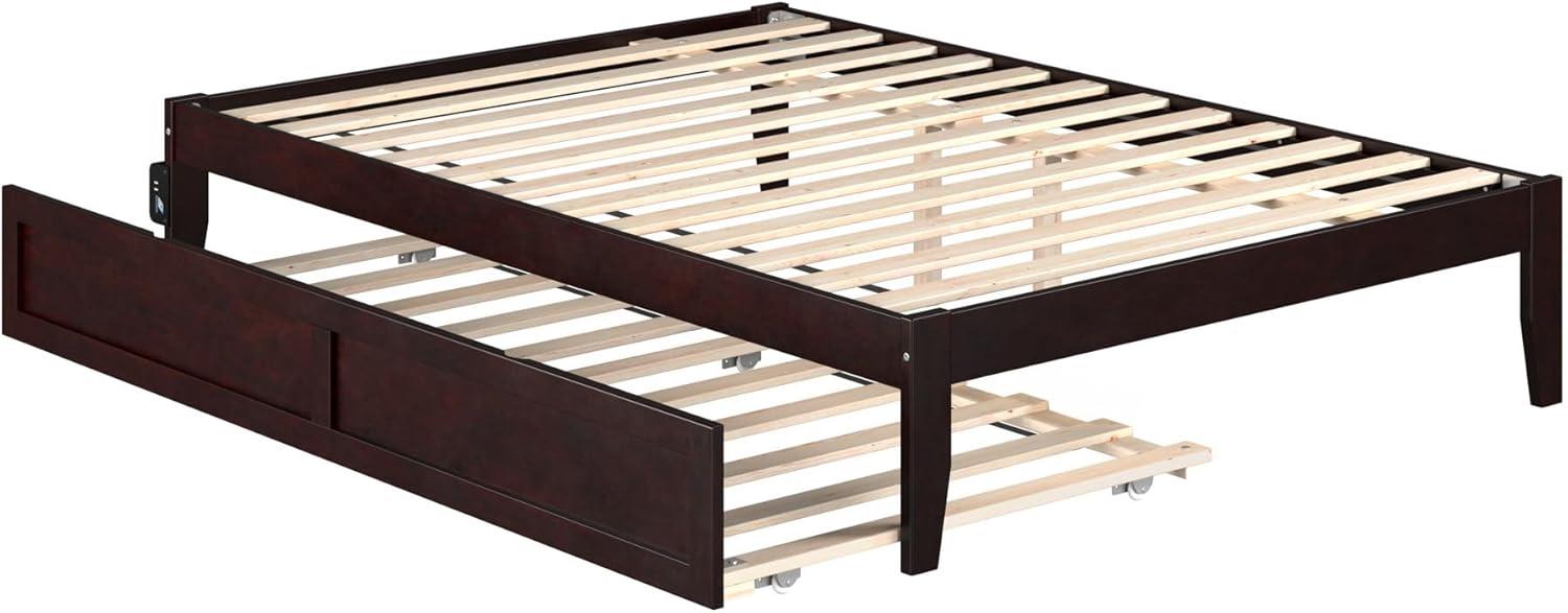 Espresso Full Platform Bed with Twin Trundle and Drawers