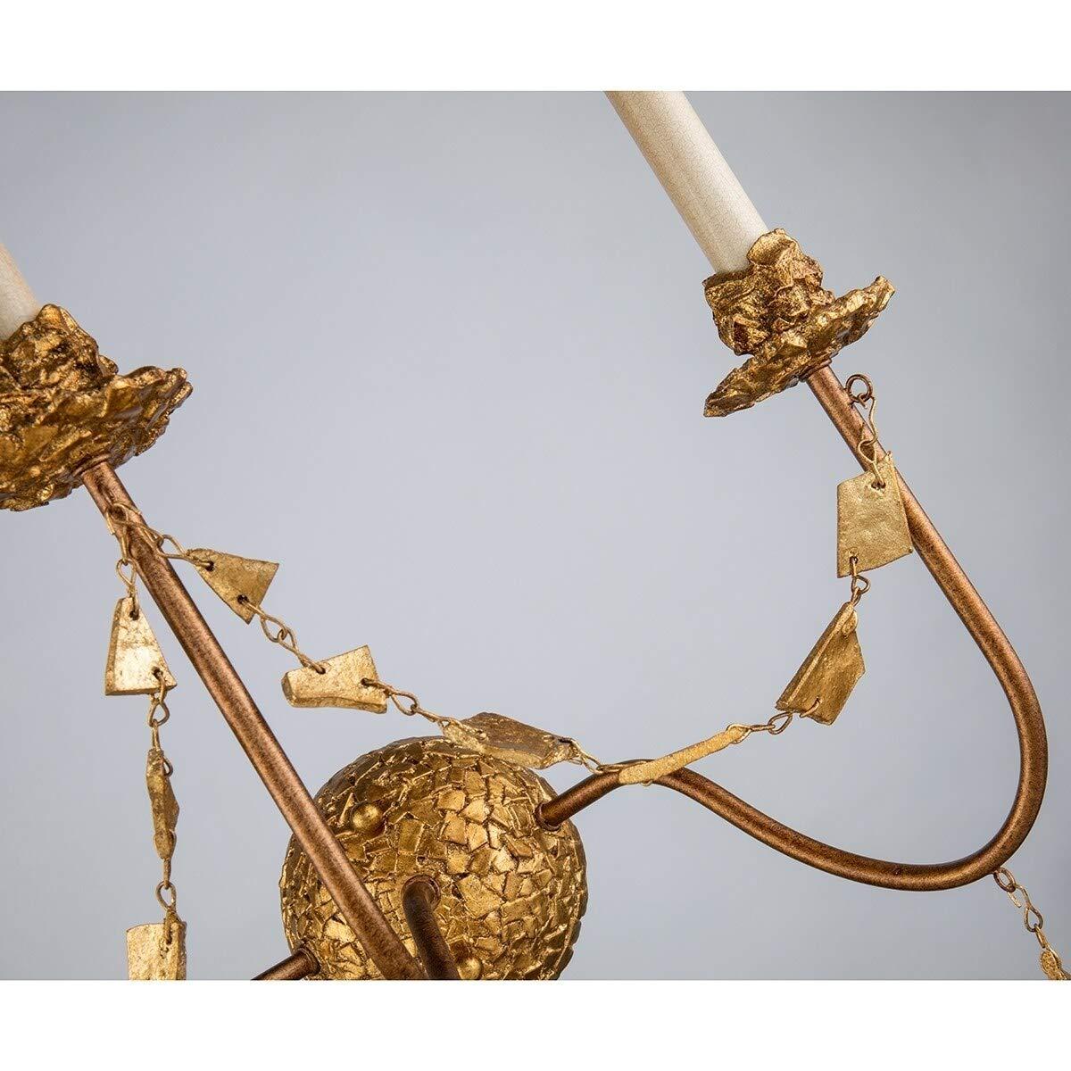 Lucas McKearn Mosaic 3-light Traditional Metal Wall Sconce in Gold Leaf