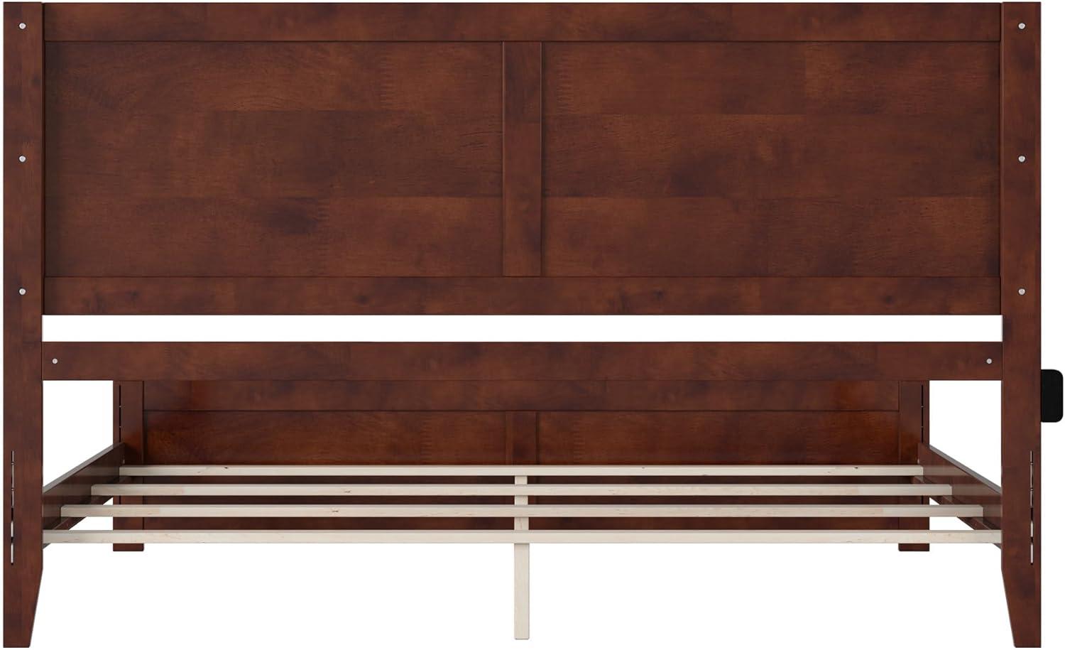 AFI Canyon Walnut Solid Wood Foundation Bed Frame with Matching Footboard, King
