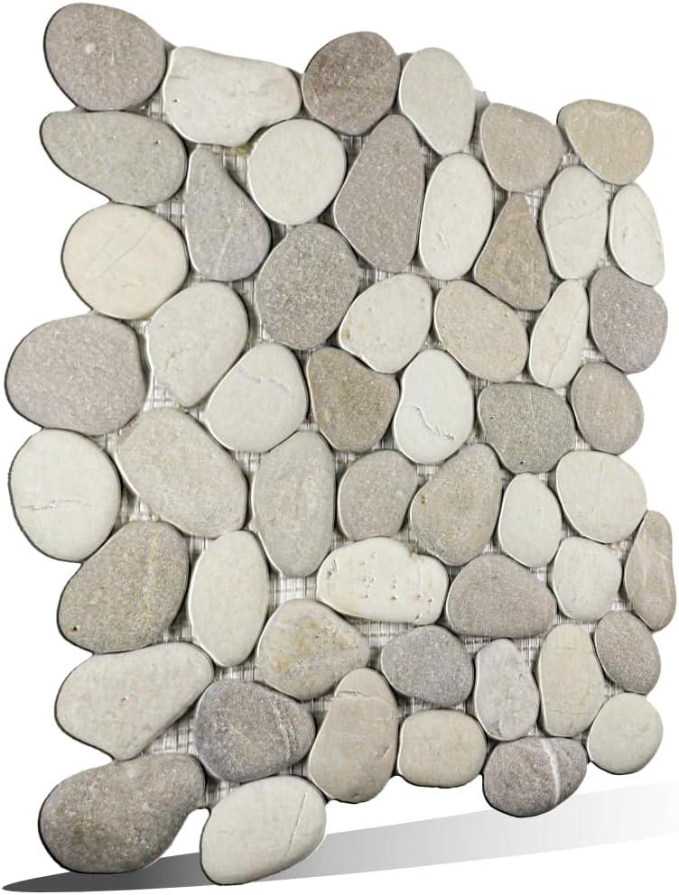 Kansas 12" x 12" Natural Stone Pebbles Mosaic Wall & Floor Tile