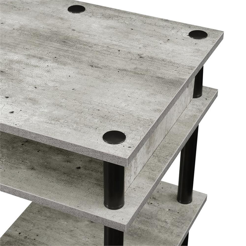 Convenience Concepts Designs2Go 30" Tall No Tools Student Desk with Shelves, Faux Birch/Black