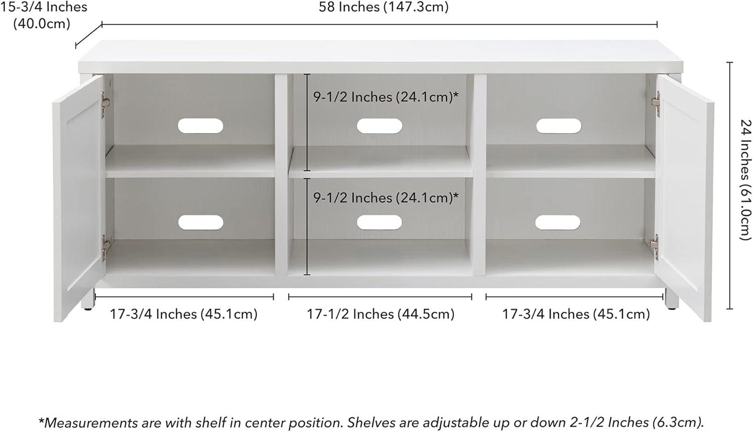 Evelyn&Zoe Strahm Rectangular TV Stand for TV's up to 65", White