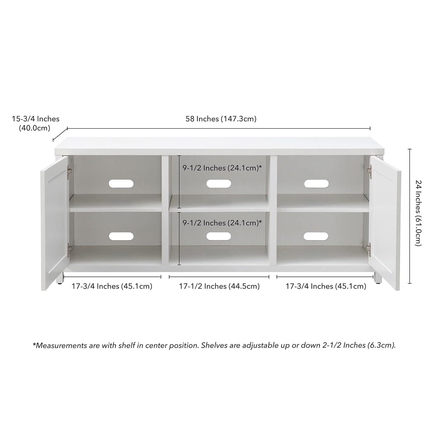 Evelyn&Zoe Strahm Rectangular TV Stand for TV's up to 65", White