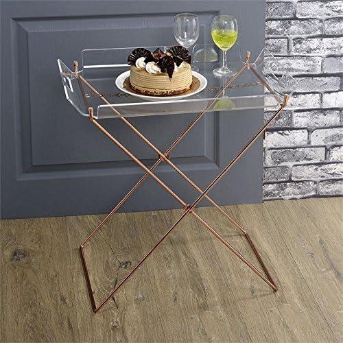 Acme Furniture Cercie Bar Serving Cart Clear Acrylic/Copper Finish