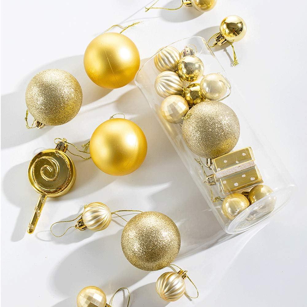 Set of 24 Mini Shatterproof Christmas Balls Tree Ornaments Party Decoration, 3cm/1.1inch gold 3cm