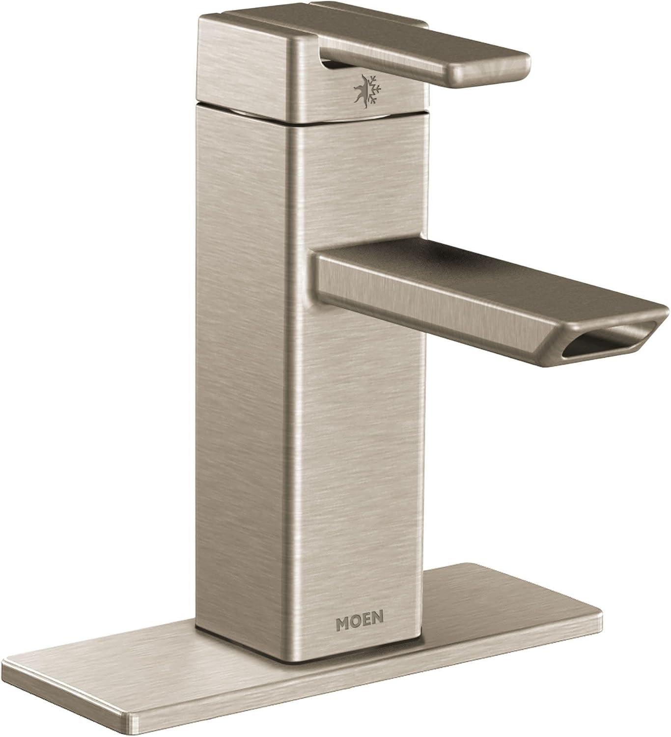 90 Degree Single Hole Bathroom Faucet with Drain Assembly