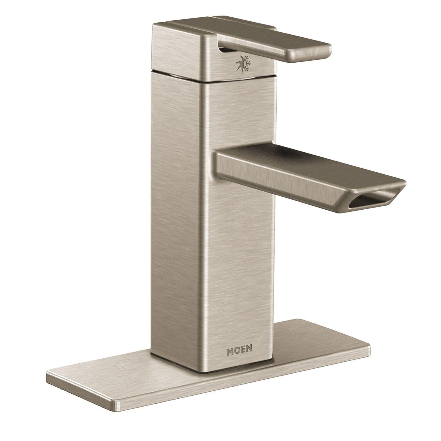 90 Degree Single Hole Bathroom Faucet with Drain Assembly