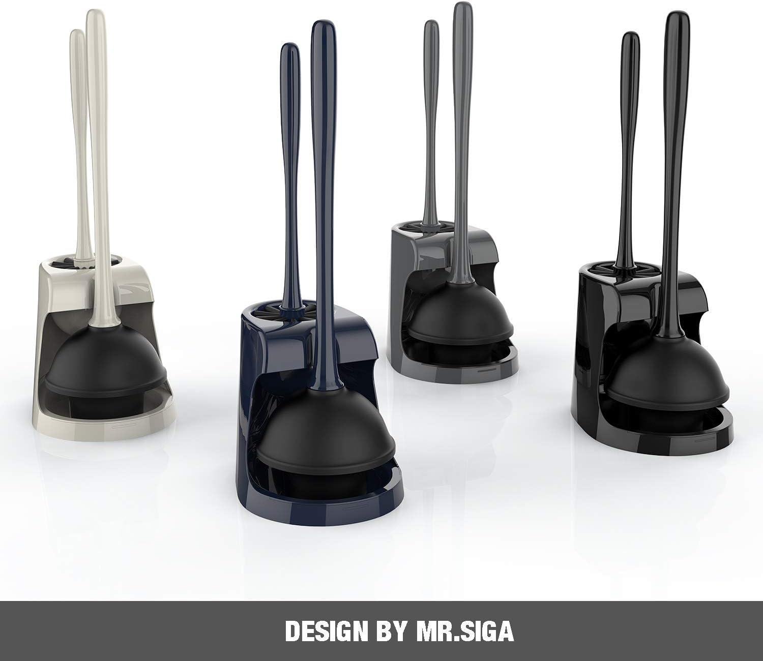 SRIAA Toilet Brush Plunger Set-Bathroom Cleaning Tools, Detachable & Extended Handles, Cleaning Brush and Bathroom Supplies.