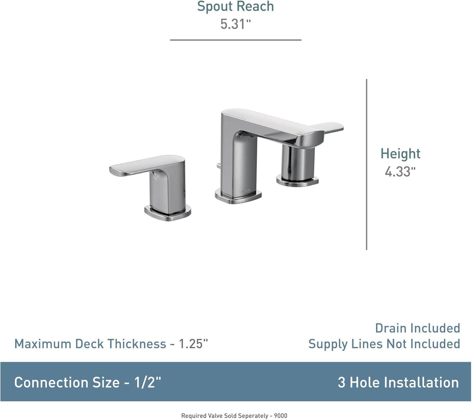 Rizon Widespread Bathroom Faucet with Drain Assembly