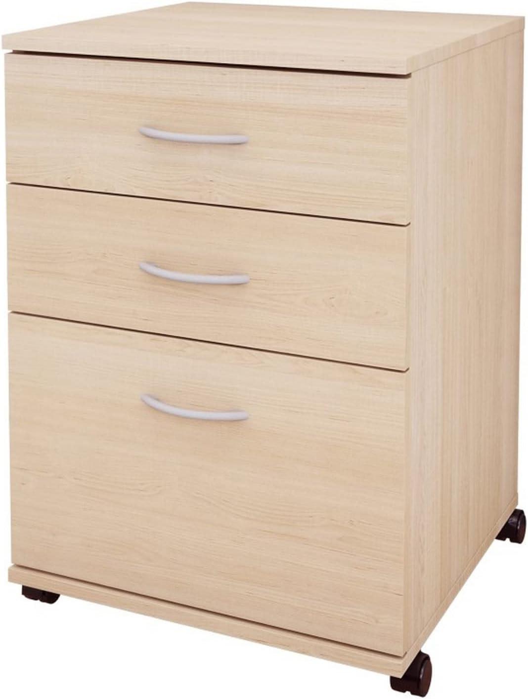 Essentials 3 Drawer Rolling Filing Cabinet - Nexera