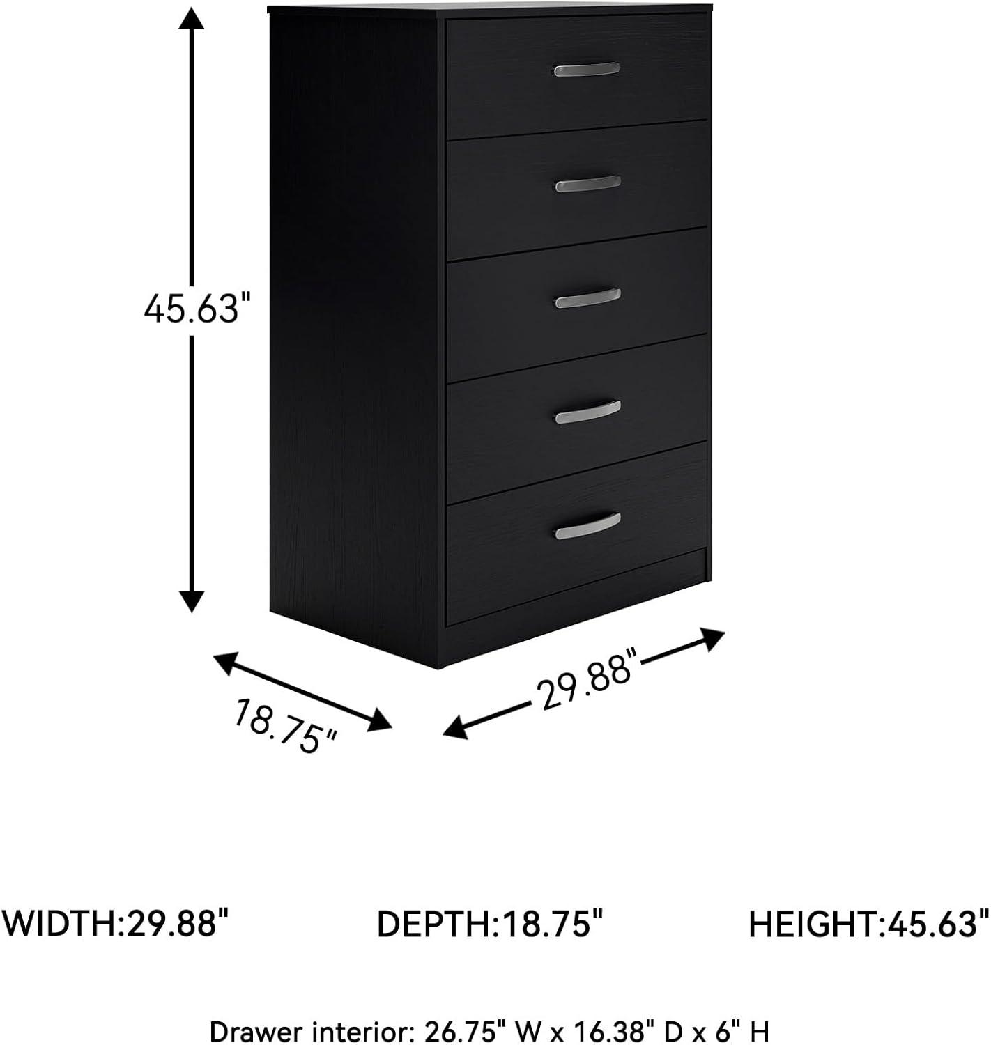 Latitude Run® Dymone 29.88'' W 5 - Drawer Dresser