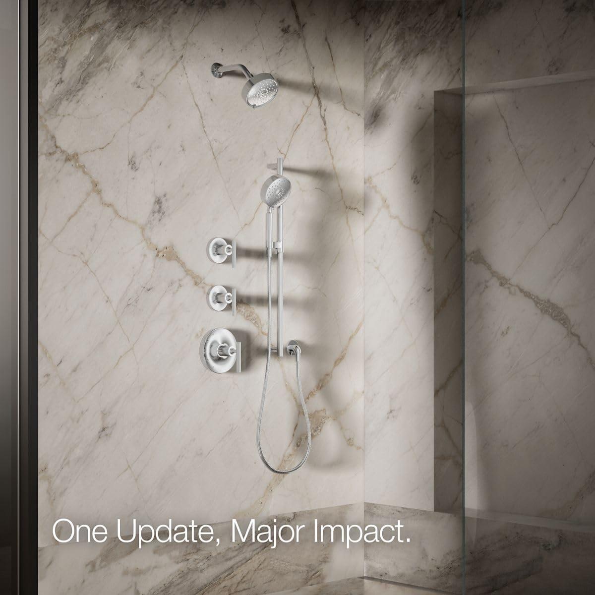 Kohler Purist 2.5 Gpm Multifunction Wall Mount Showerhead, Three Spray Settings, 5.5" High Pressure Spray Head