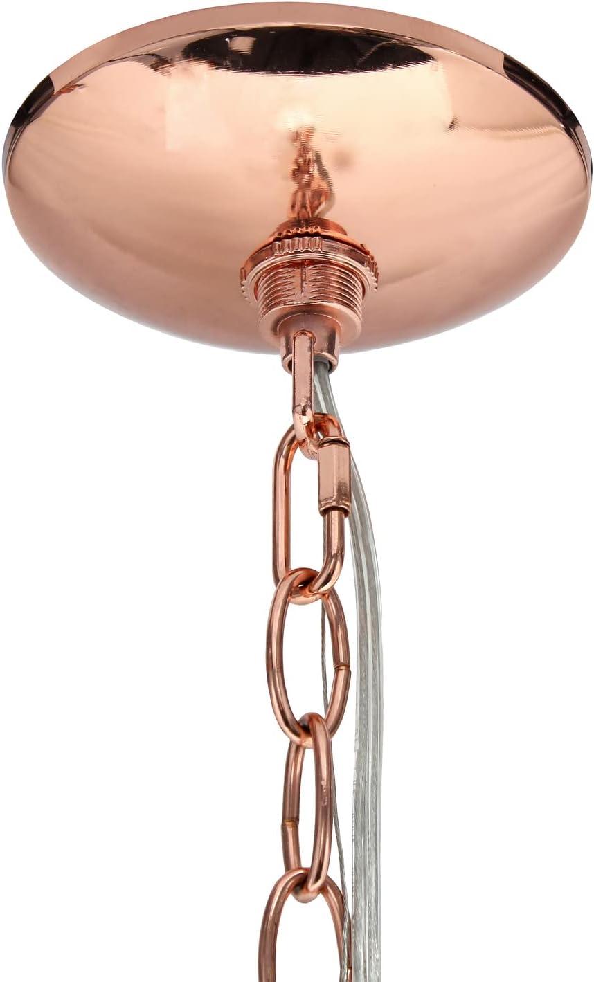 Elegant 18" Rose Gold Orb Pendant with Adjustable 3-Light Feature