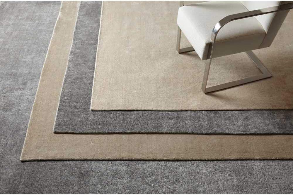 Solo Rugs Knotted, 5' x 8' Lodhi Contemporary Solid Hand Loomed Area Rug, Sepia