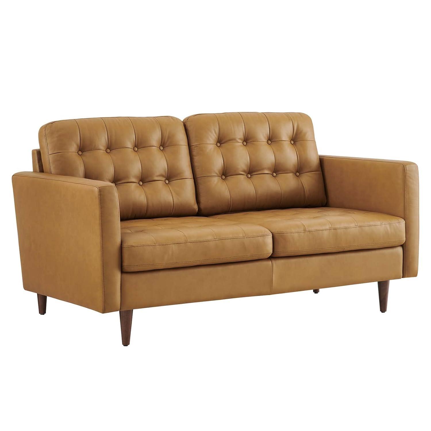 Modway Modway Exalt Tufted Leather Loveseat