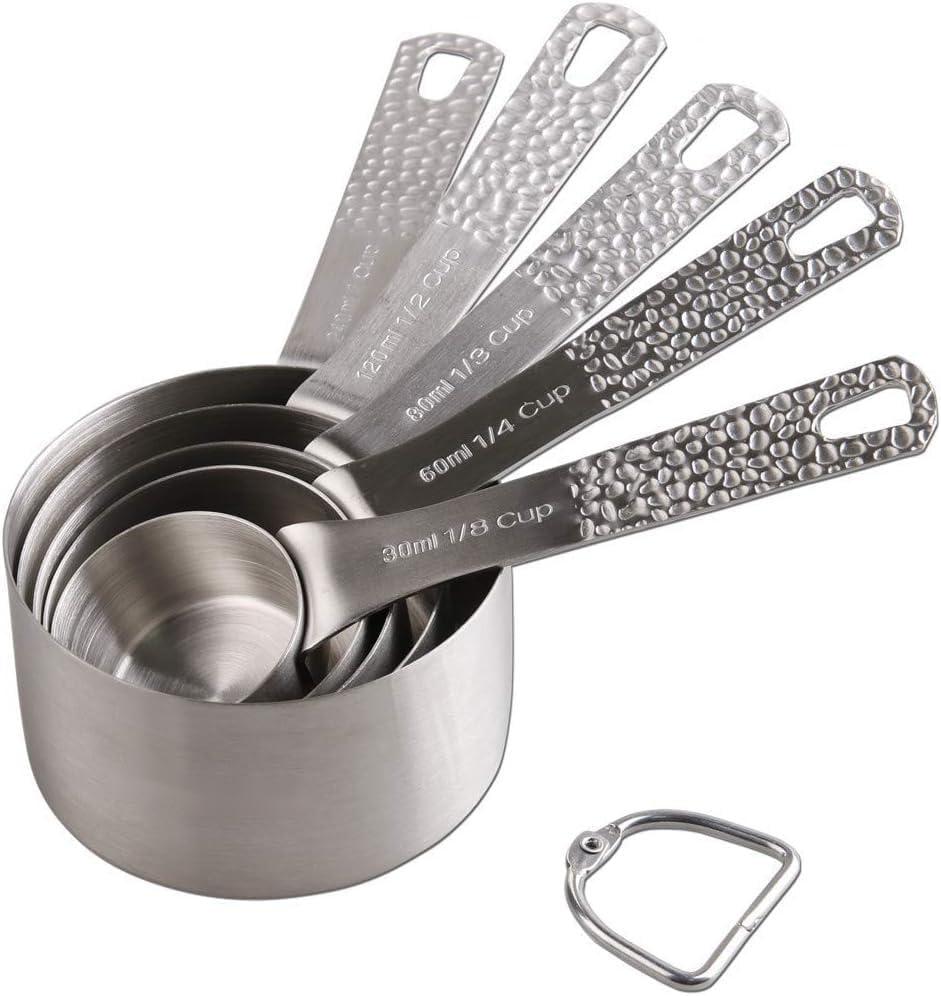 Stainless Steel Metric and US Measuring Cups and Spoons Set