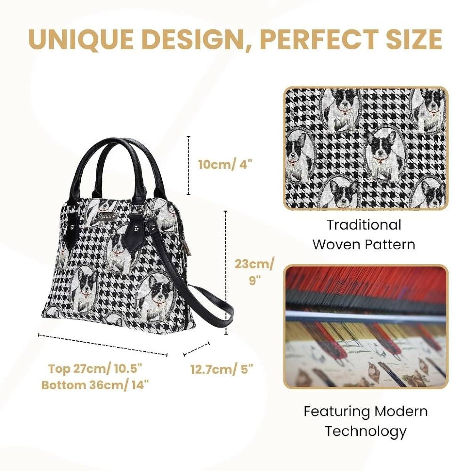 French Bulldog Convertible Top Handle Purse Handbag
