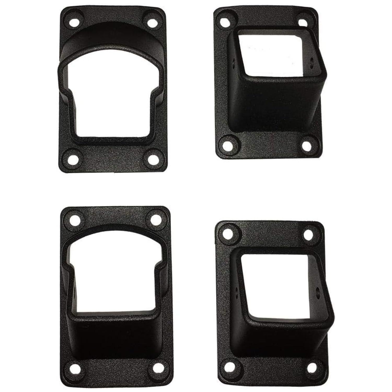 Weatherables Stanford Railing Brackets – Aluminum Outdoor Stair Railing Brackets, Made with Durable & Low-Maintenance Black Textured Powder-Coat Finish