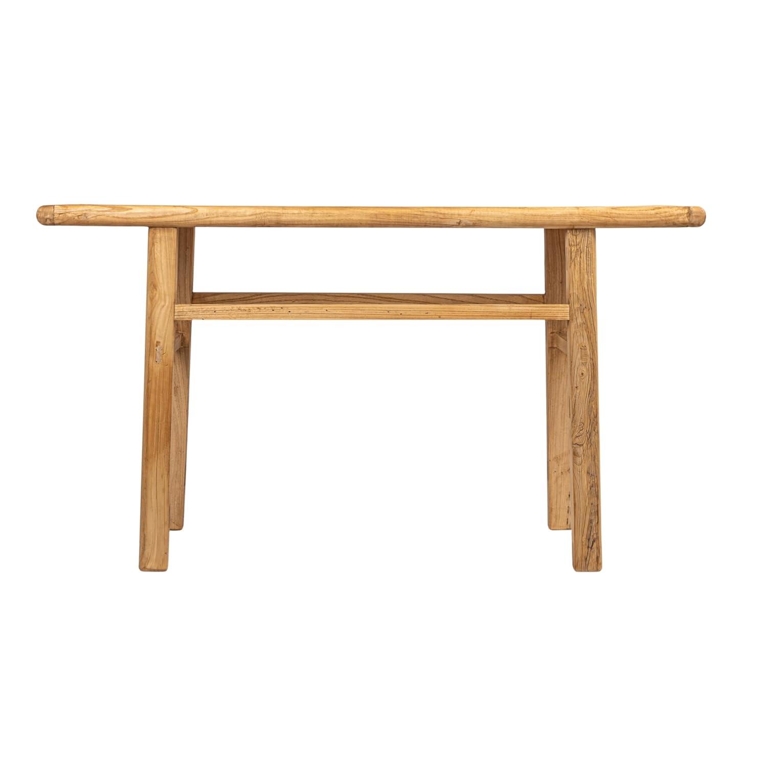 Storied Home Elm Wood Console Table Natural