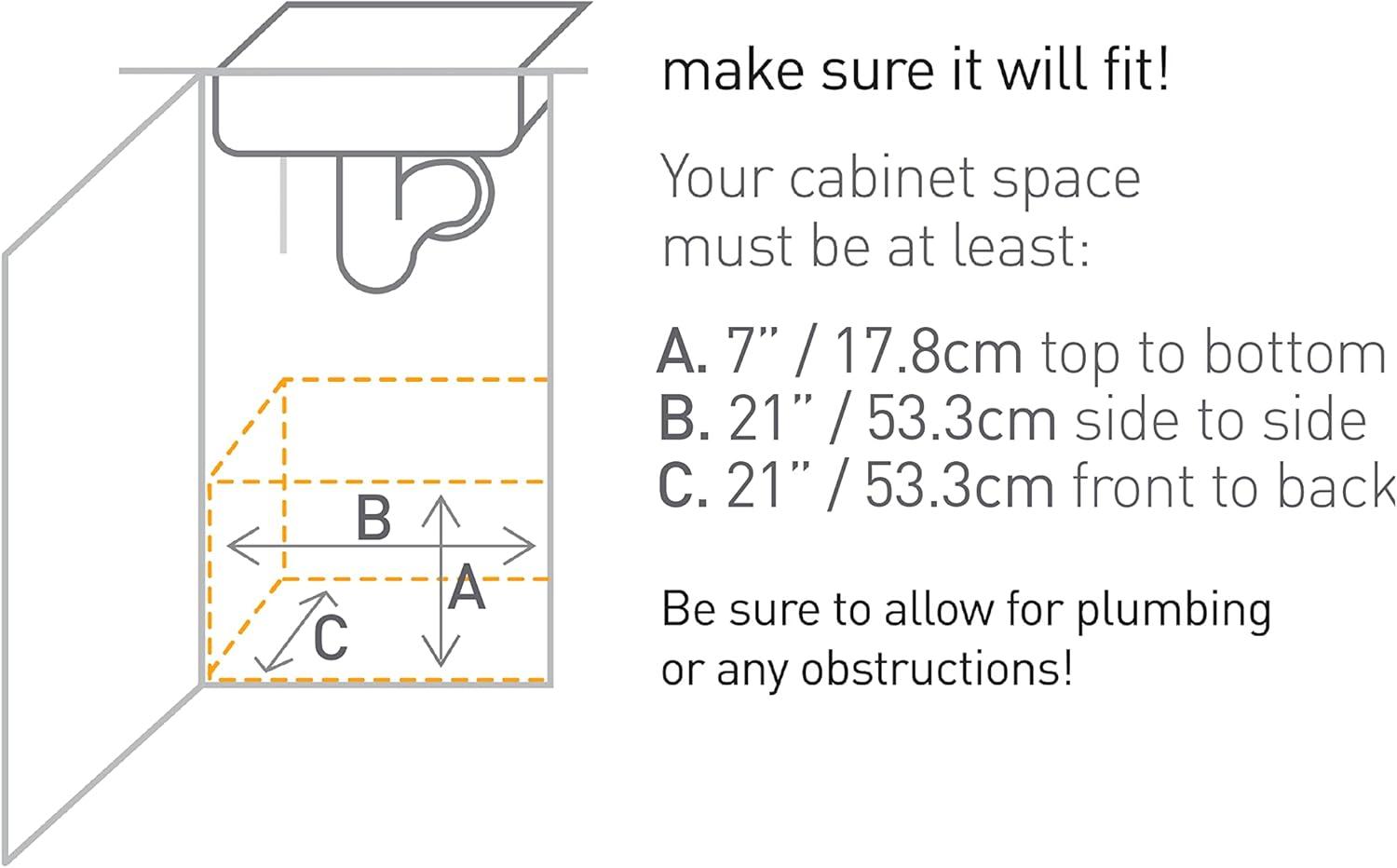 simplehuman 20 inch Pull-Out Kitchen Cabinet Organizer, Heavy-Gauge Steel Frame