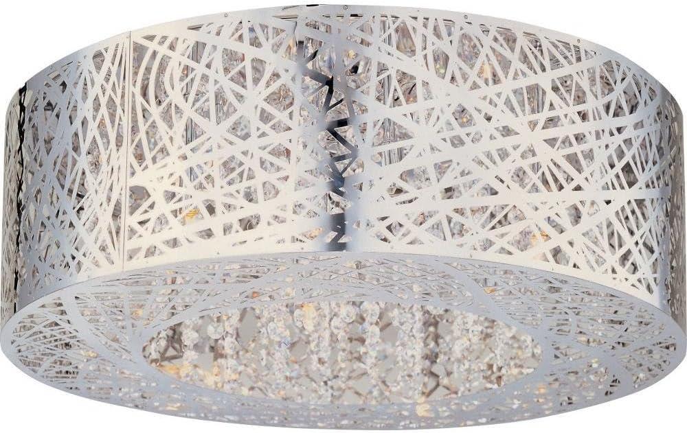 E21301-10PC-ET2 Lighting-Inca-9 Light Flush Mount in Contemporary style-23.5 Inches wide by 8.75 inches high-Polished Chrome Finish-Xenon Lamping Type