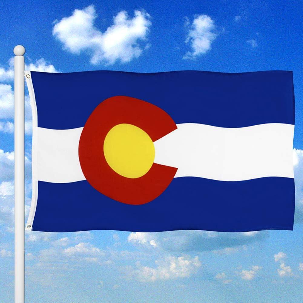 Colorado State Flag Polyester Fiber 3x5 Feet Flag, Bright Colors And Anti-ultraviolet Fade Flag Indoor Outdoor Banner