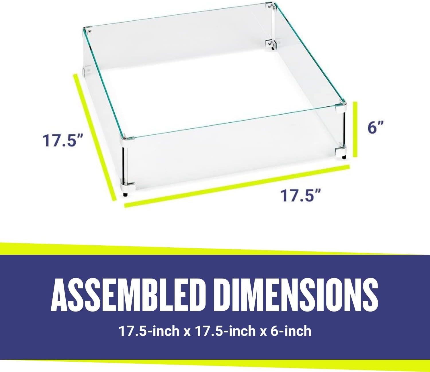 Square Glass Flame Guard (Glass)