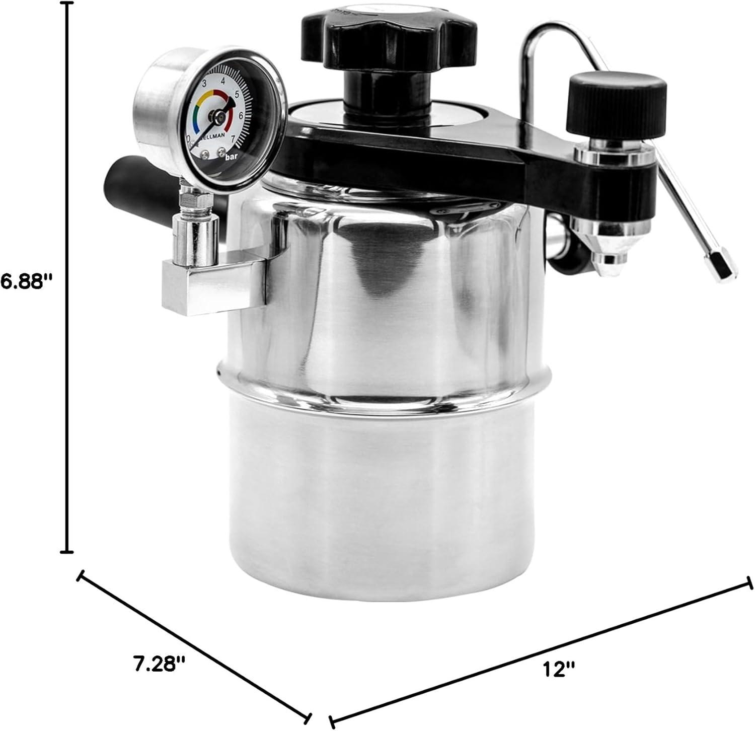 Stainless Steel Stovetop Espresso Maker with Pressure Gauge