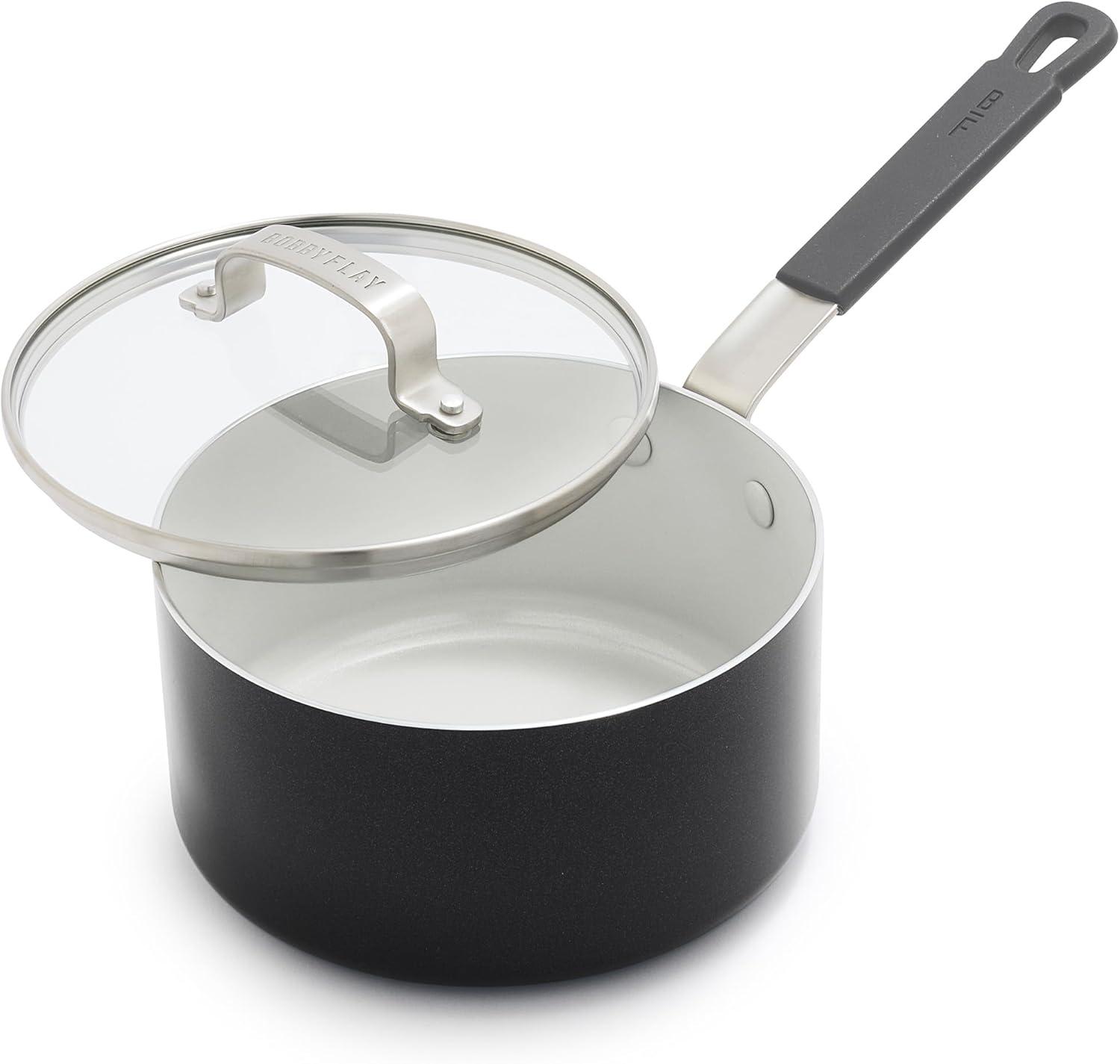 GreenPan Bobby Flay by GreenPan Professional Grade Ceramic Nonstick 2.53QT Saucepan with Lid
