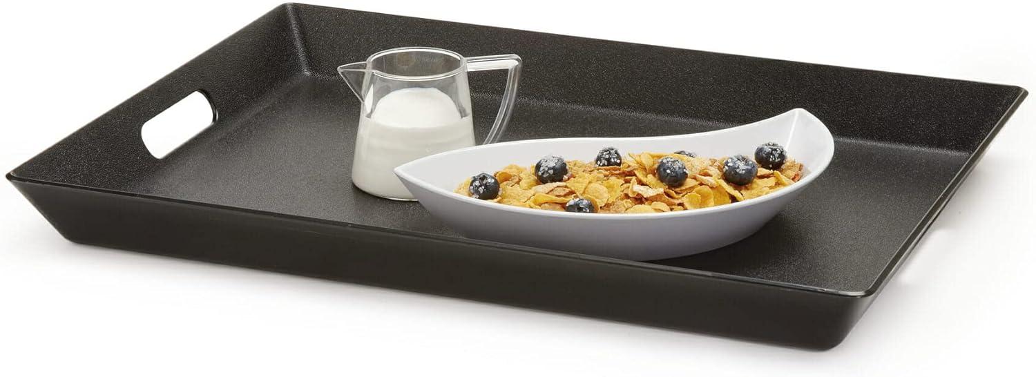 G.E.T. RST-1522-BK Black 15 x 20 Non-Skid Room Service Tray - 6 / CS