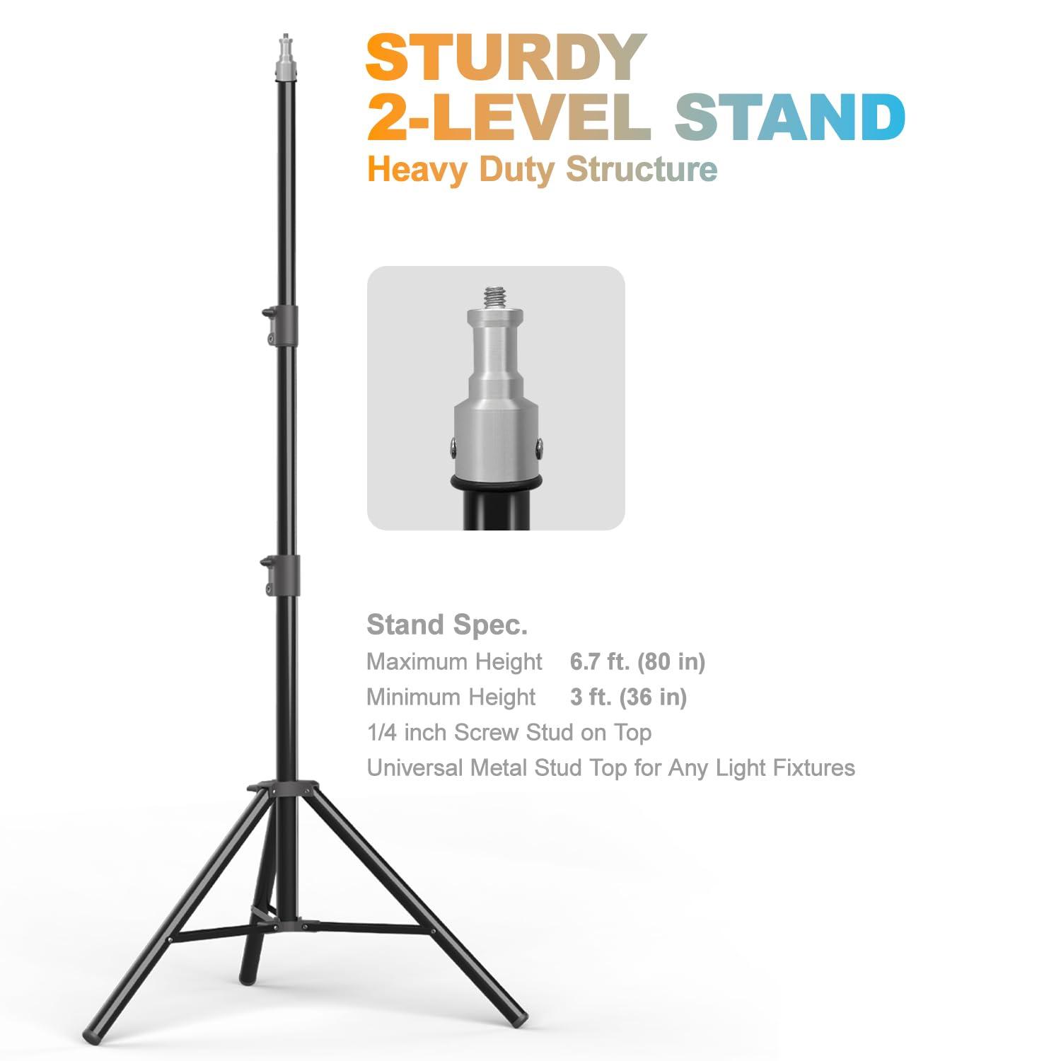 LimoStudio [1 Pack] LED Remote Control, 27 inch Octagon Diameter Softbox Continuous Lighting Kit, 3000K-6500K Adjustable Color Temperature, 7600 Lumen, 95>CRI, Soft Box Light Diffuser, AGG702