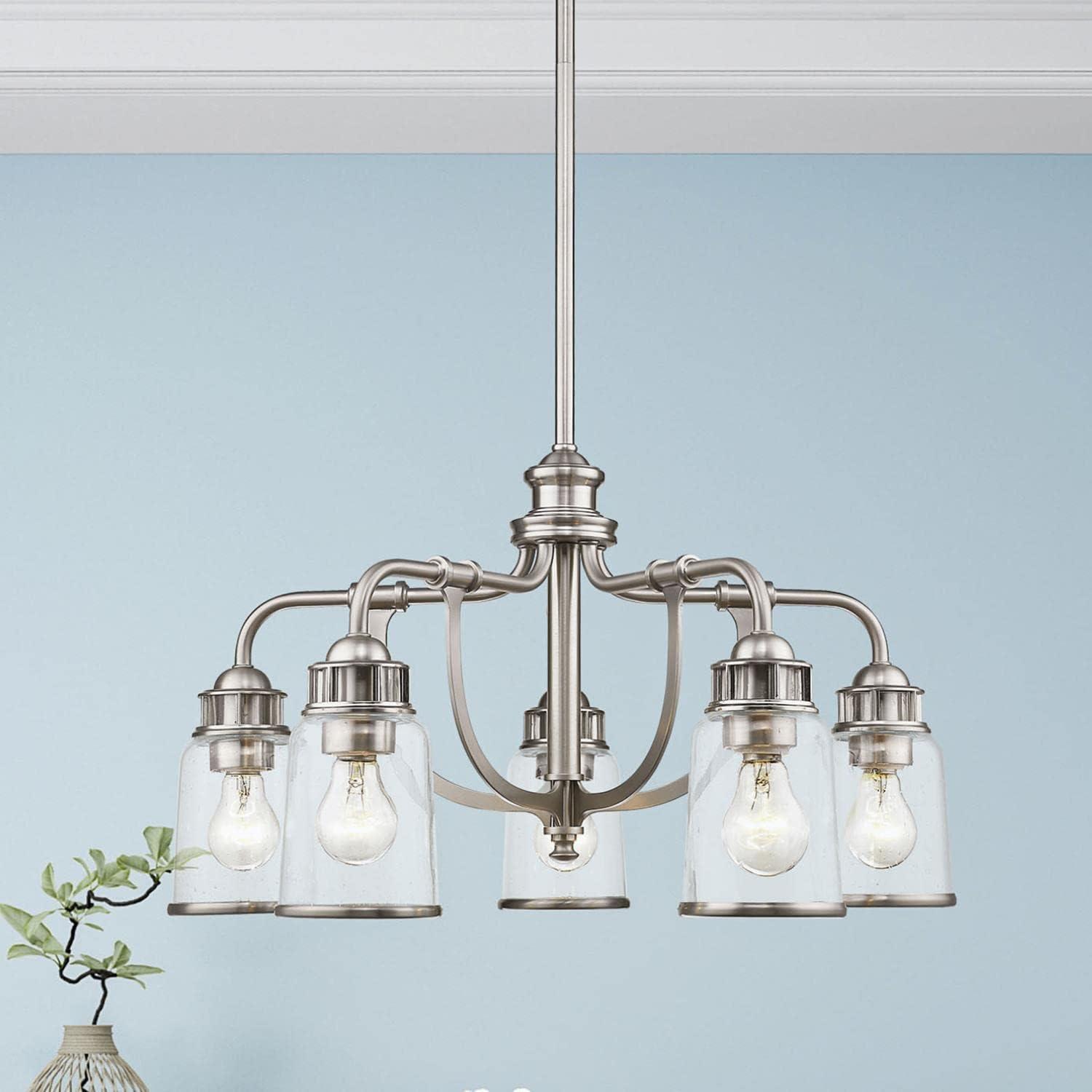 Livex Lighting Lawrenceville 5 - Light Chandelier in  Brushed Nickel