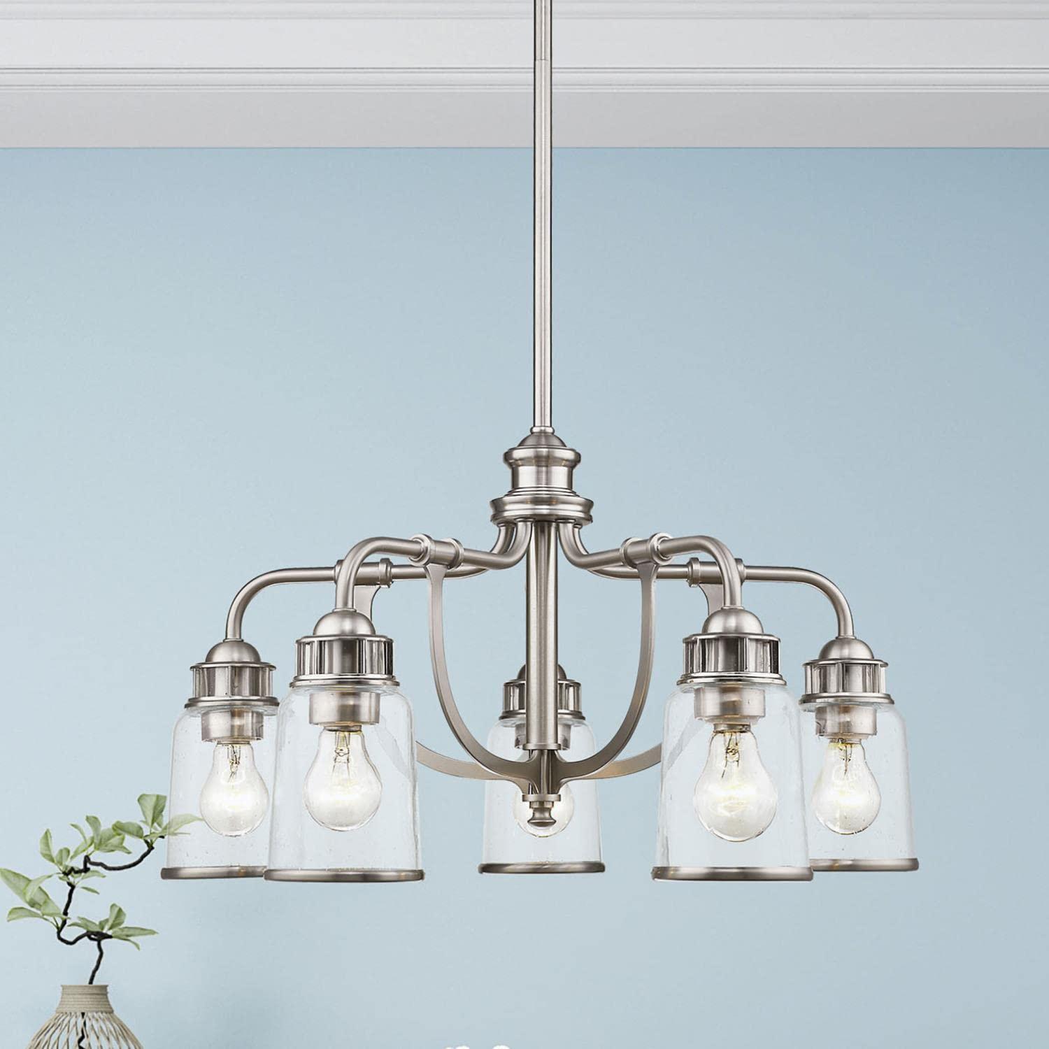 Livex Lighting Lawrenceville 5 - Light Chandelier in  Brushed Nickel