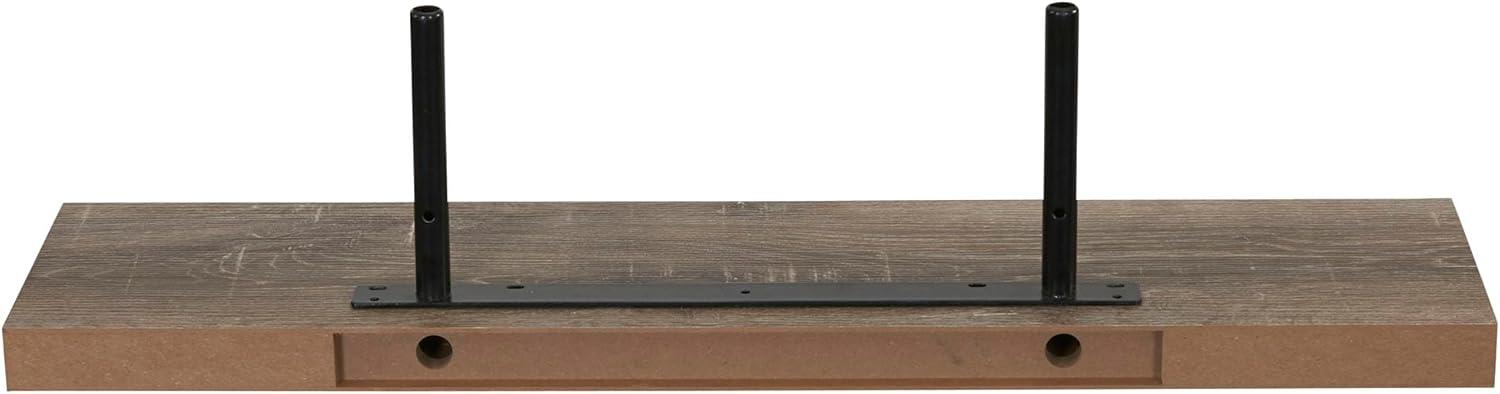 Ashwood Woodgrain 32" Minimalist Floating Wall Shelf