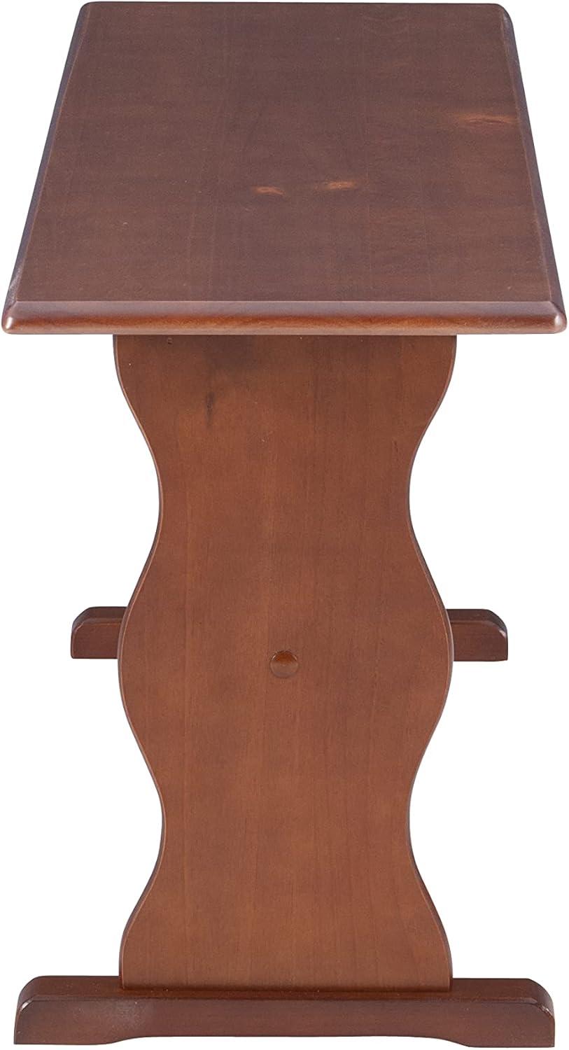 3pc Chelsea Breakfast Corner Nook Dining Table Set Walnut - Linon