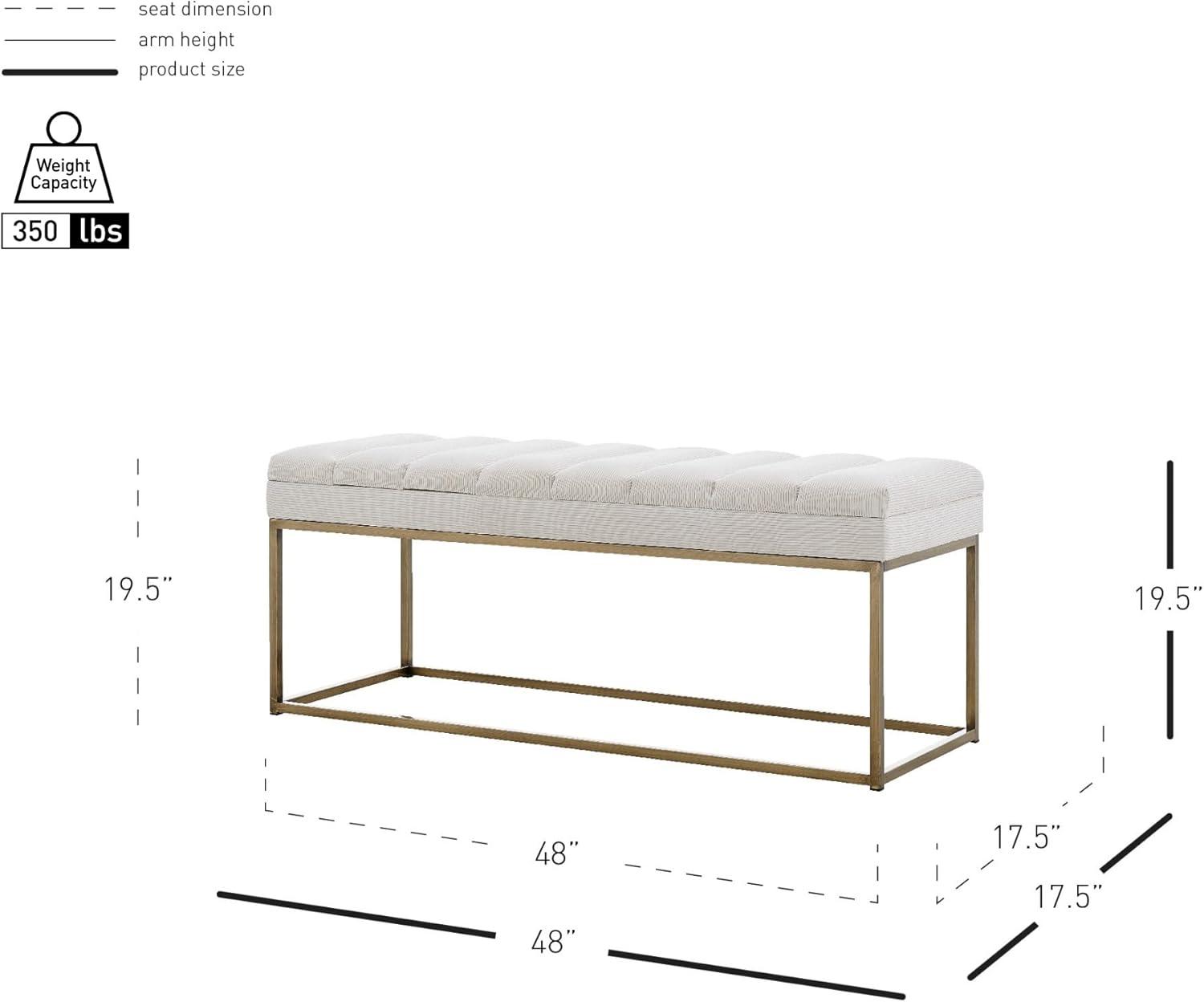 Everly Quinn Georgenia Polyester Upholstered Bench