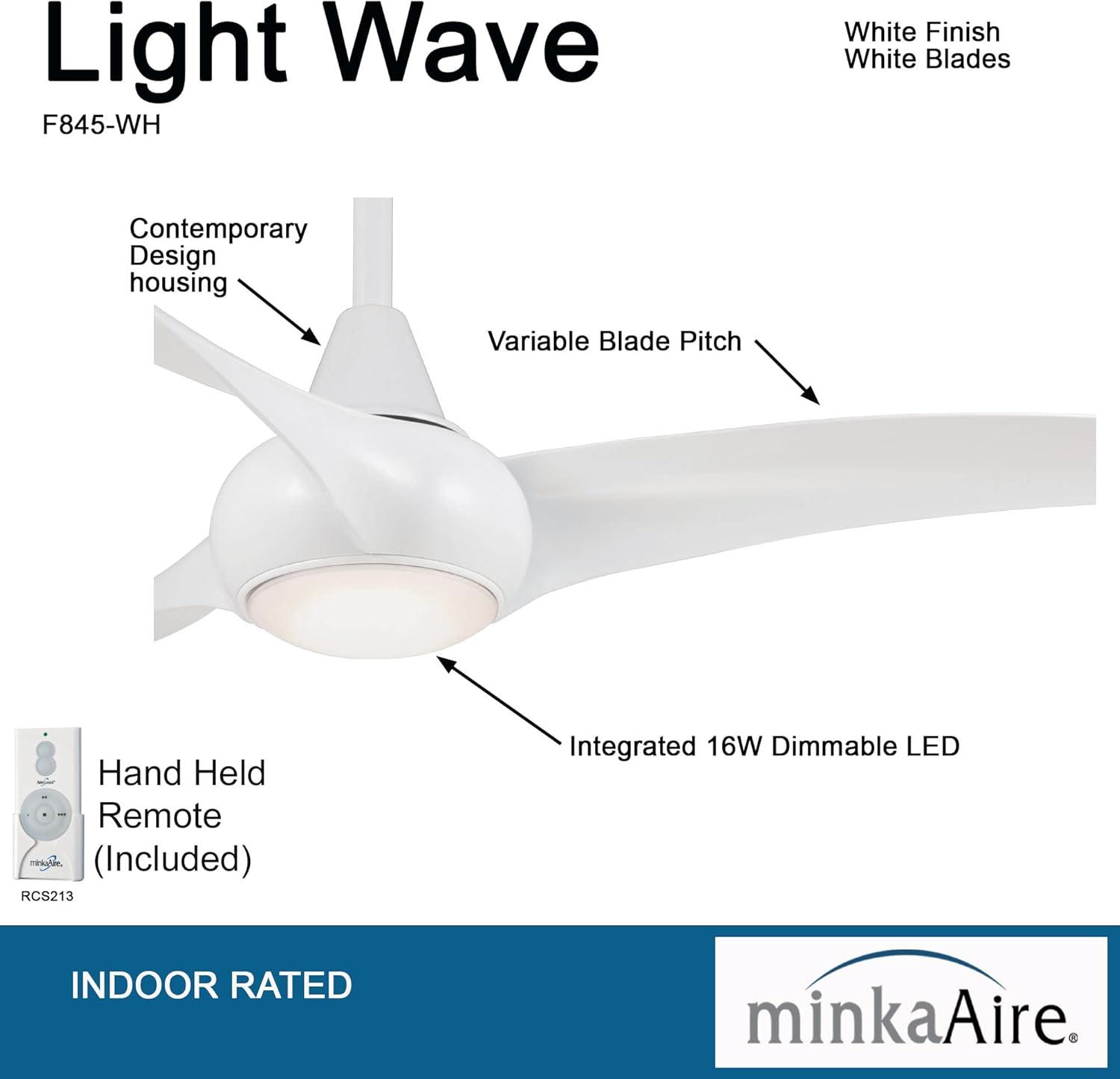 44" 3 - Blade LED Propeller Ceiling Fan with Remote Control and Light Kit Included