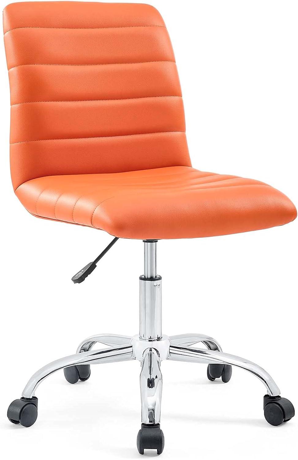 Ripple Armless Mid Back Vinyl Office Chair by Modway