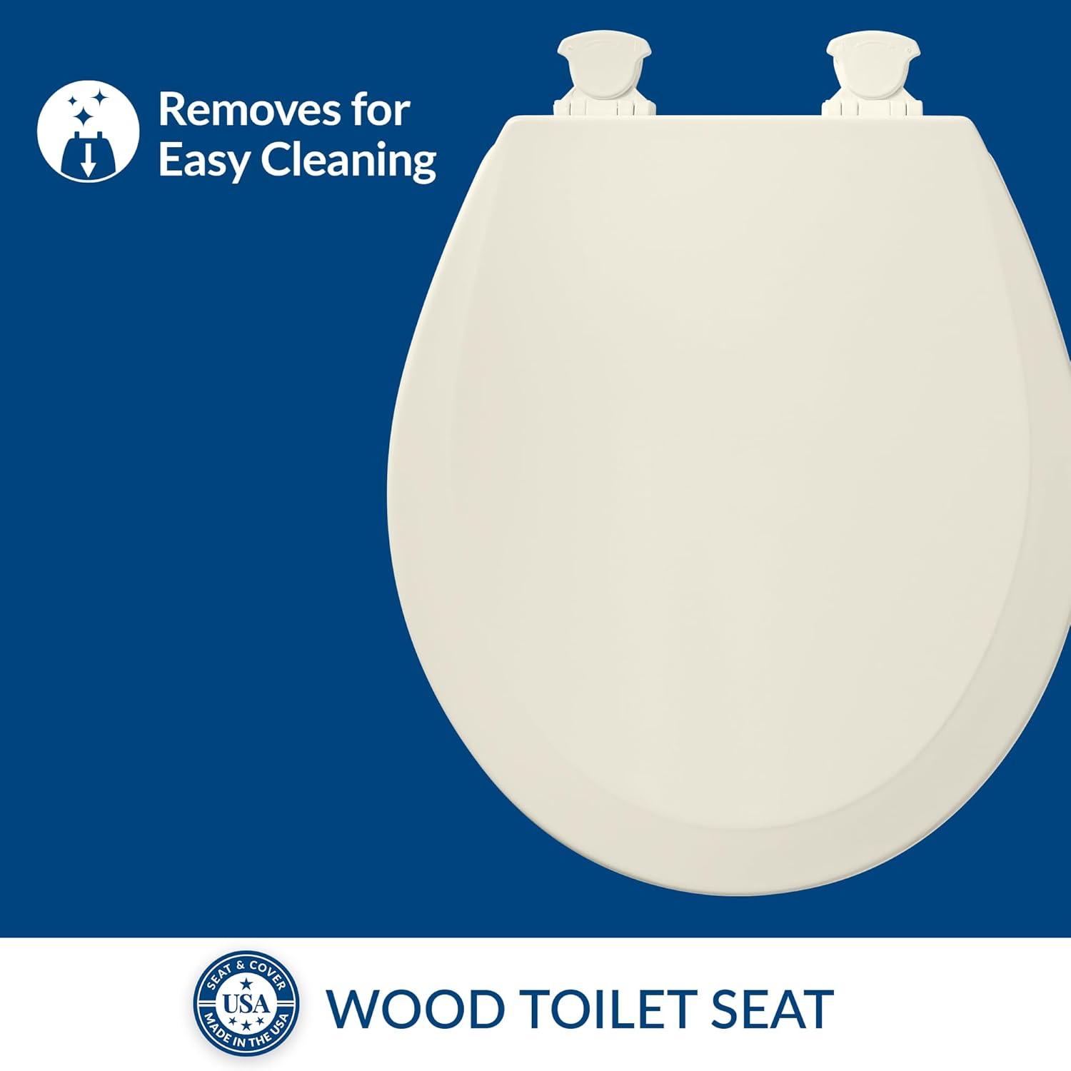Bemis 7B500EC 346 Round 500/1500 Toilet Seat, Easy Clean