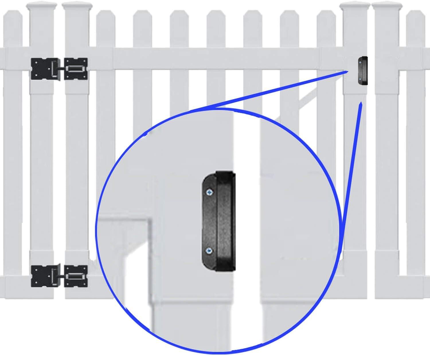 Jake Sales Universal Nylon GATE Handle -Black: Pull Works with Wood, Metal, or Vinyl Gates. (1 Pack)