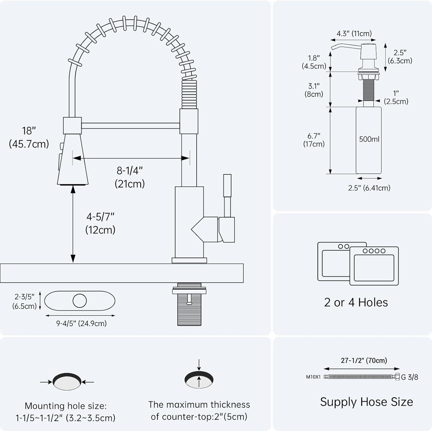 Brushed Gold Touchless Kitchen Faucet with Pull-out Spray