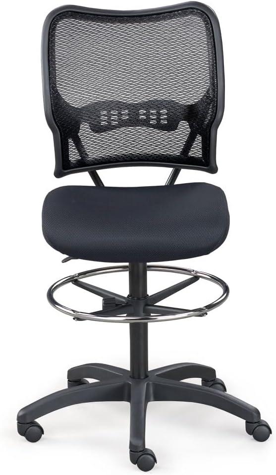 SPACE Seating Deluxe AirGrid® Back Drafting Chair with Mesh Seat and Adjustable Footring and Nylon Base