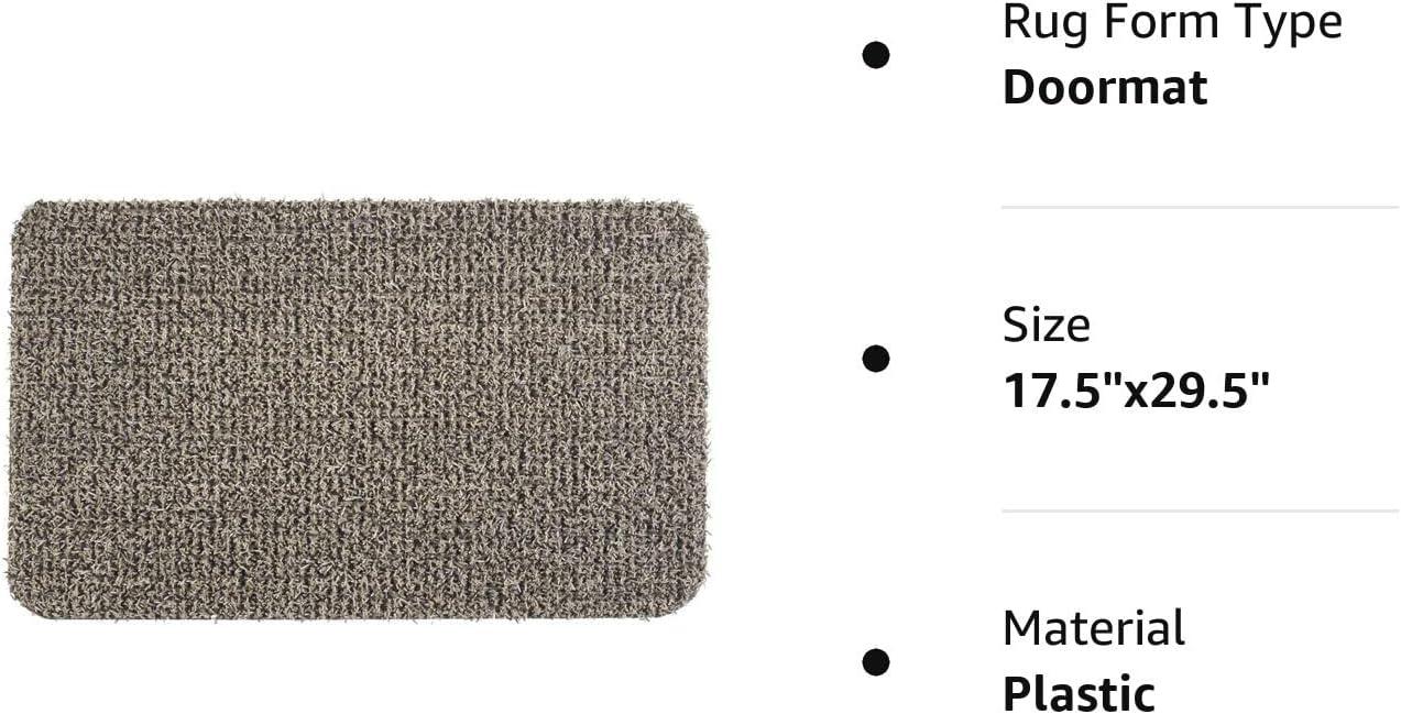 CLEAN MACHINE 10376921 High Traffic Astroturf Dirt Trapper Doormat, 23.5" x 35.5", Desert Taupe